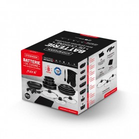 Batterie de cuisine amovible noire de 15 PCS TFI FLEX QUINZE de Kitchencook