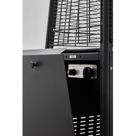 Chauffage extérieur gaz FAVEX - Pyramide - Noir - 13 kW - Housse de protection