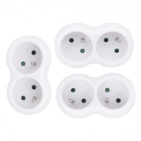 Lot de 3 Multiprises Biplite Façade FZB01_02B_X3 de la marque Pullman