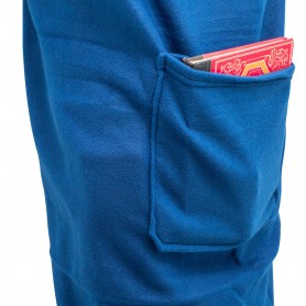 Plaid confort polaire avec manches et poche téléphone bleu de la marque Garnier