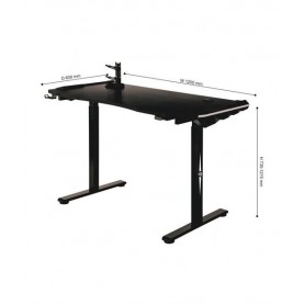 BUREAU ÉLECTRIQUE GAMING - ASSIS OU DEBOUT - RÉGLAGE AVEC TÉLÉCOMMANDE CGMBURGAMELEC