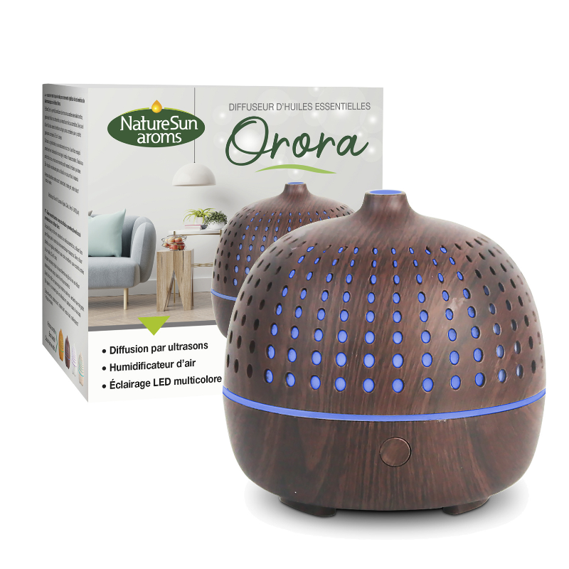 DIFFUSEUR D'HUILES ESSENTIELLES ORORA BOIS FONCÉ NATUR'SUN AROMS
