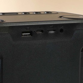 ENCEINTE PORTABLE KARAOKÉ 2 MICROS DBE50 BLACK DYNABASS