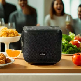 ENCEINTE PORTABLE KARAOKÉ 2 MICROS DBE50 BLACK DYNABASS