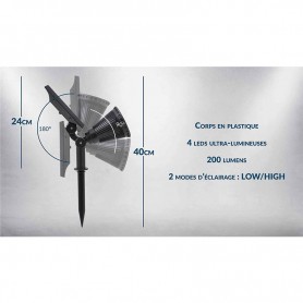 PROJECTEUR SOLAIRE LED 200 LUMENS MODÈLE GREENLED WI-LIGHT