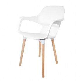 FAUTEUIL AVEC ACCOUDOIRS MODÈLE ITALIA BLANC GASOLINE