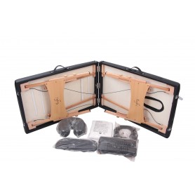 Table de massage pliante avec accessoires et housse TDM102 noir Yoghi