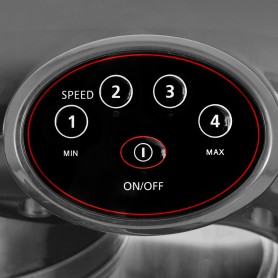 Robot pétrin avec bol inox 5 L AK80 Kitchencook Noir