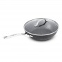 WOK ALUMINIUM FORGE 28CM 3.4L EFFET PIERRE COUVERCLE VERRE TFI HIGHT_WOK28TFI DURAND DUPONT