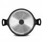 FAITOUT EN FONTE D'ALUMINIUM ANTI-ADHESIF 28CM 6.5L COUVERCLE VERRE TREMPE ET SILICONE TFI CHAMBORD DURAND DUPONT