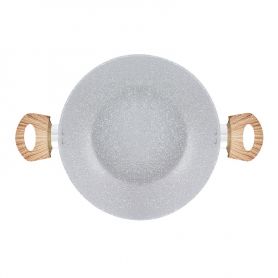 FAITOUT EN ALUMINIUM FORGÉ AVEC COUVERCLE KITCHENCOOK 28 CM STONE_FT28TFI