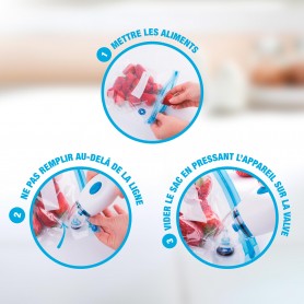 Machine sous vide avec 5 sacs réutilisables SEALY NOON