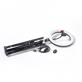 Selfie sur pied avec anneau lumineux et support téléphone RL10 Wi Light