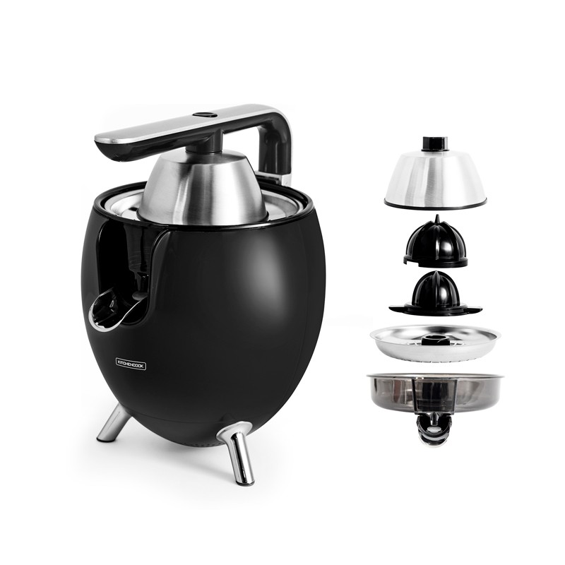 Presse agrumes double cônes avec filtre en acier PRESSPOD noir mat Kitchencook