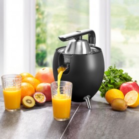 Presse agrumes double cônes avec filtre en acier PRESSPOD noir mat Kitchencook