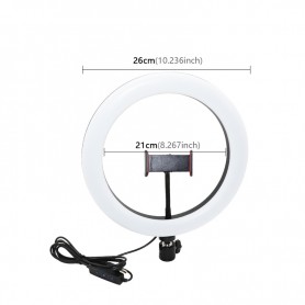 SELFIE SUR PIED AVEC ANNEAU LUMINEUX RÉGLABLE 10’ SUPPORT SMARTPHONE RL10 de WI-LIGHT