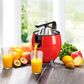 Presse agrumes double cônes avec filtre en acier PRESSPOD rouge Kitchencook