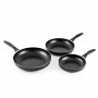 SET 3 POÊLES 20CM,24CM, 28CM ALUMINIUM TFSI KYANITE 202428M DE KITCHENCOOK
