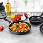 SET 3 POÊLES 20CM,24CM, 28CM ALUMINIUM TFSI KYANITE 202428M DE KITCHENCOOK