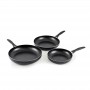 SET 3 POÊLES 24CM,28CM,32CM ALUMINIUM TFSI KYANITE 242832P DE KITCHENCOOK