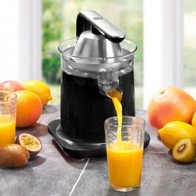 Presse agrumes double cônes et filtre en acier PRESSJUICE noir Kitchencook