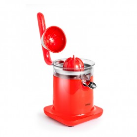 Presse agrumes double cônes et filtre en acier PRESSJUICE rouge Kitchencook