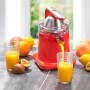 Presse agrumes double cônes et filtre en acier PRESSJUICE rouge Kitchencook