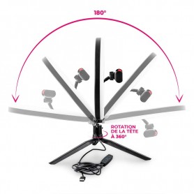 Trépied selfie avec anneau lumineux 3 couleurs RL1 Wi Light
