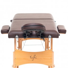 Table de massage pliante avec accessoires et housse TDM102 marron Yoghi