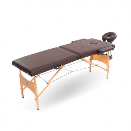 Table de massage pliante avec accessoires et housse TDM102 marron Yoghi