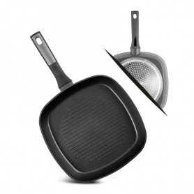 GRILL EN ALUMINIUM FORGÉ 28CM PLATINIUM GRIL28TFI DE DURAND DUPONT