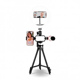 Trépied vlogging avec LED Livestreaming et microphone VLOG 550 Wi Light