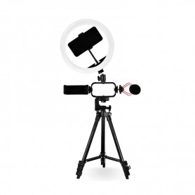 Trépied vlogging avec LED Livestreaming et microphone VLOG 550 Wi Light