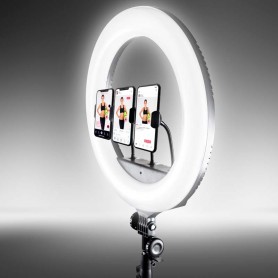 SELFIE SUR TRÉPIED PROFESIONNEL AVEC ANNEAU LUMINEUX 18' RL18 DE WI-LIGHT