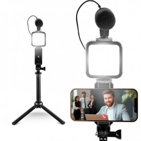 Trépied vlog et livestream avec LED et microphone VLOG 100 Wi Light