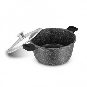 FAITOUT EN FONTE D'ALUMINIUM 24CM AVEC COUVERCLE GISORS FT24TFI DE DURAND DUPONT