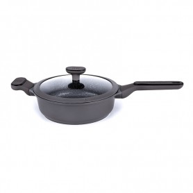 SAUTEUSE 24 CM EN FONTE D'ALUMINIUM AVEC COUVERCLE EN SILICONE SYCAMORE ST24TFI DE KITCHENCOOK