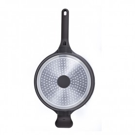 SAUTEUSE 24 CM EN FONTE D'ALUMINIUM AVEC COUVERCLE EN SILICONE SYCAMORE ST24TFI DE KITCHENCOOK